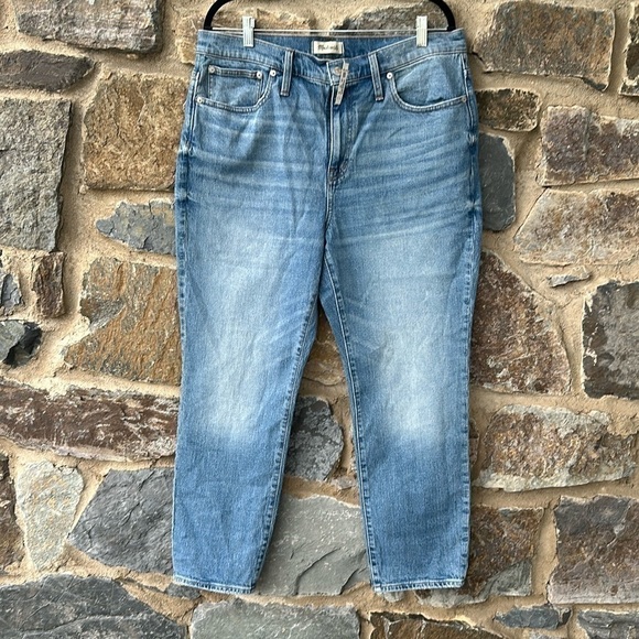 NWT MADEWELL The Plus High-Rise Slim Boyjean in Neal Wash: TENCEL Denim Size 32P - Picture 2 of 9